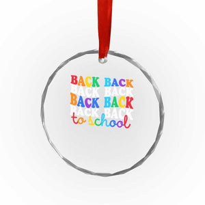 Groovy Back To School Crystal Glass Ornament First Day of School Colorful Teacher Student Kids TS14 Print Your Wear