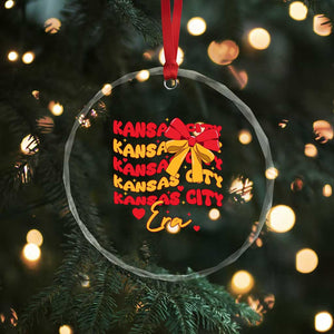 Groovy In My Kansas City Era Crystal Glass Ornament Retro Coquette Bow TS02 Print Your Wear