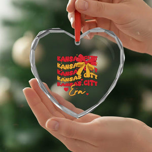 Groovy In My Kansas City Era Heart Crystal Glass Ornament Retro Coquette Bow TS02 Print Your Wear