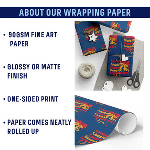 Groovy In My Kansas City Era Wrapping Paper Roll Retro Coquette Bow TS02 Print Your Wear