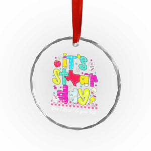 Groovy Texas STAAR Day Crystal Glass Ornament Don't Stress Do Your Best Teacher Student Motivation TS02 Print Your Wear