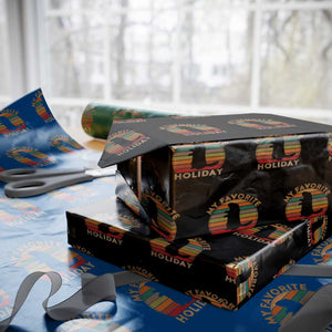 Groundhog Day Wrapping Paper Roll My Favorite Holiday Ground Hog Shadow Retro Sunset TS02 Black Print Your Wear