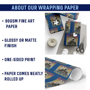 Groundhog Day Wrapping Paper Roll Retro My Favorite Holiday Retro Woodchuck TS10 Print Your Wear