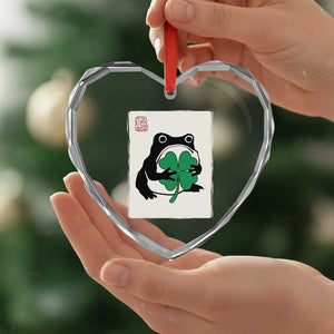 Grumpy Frog Japanese Heart Crystal Glass Ornament St Patricks Day Gift TS12 Print Your Wear