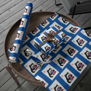 Grumpy Frog Norway Soccer Fan Wrapping Paper Roll Japanese Style Match Day TS12 Blue Print Your Wear