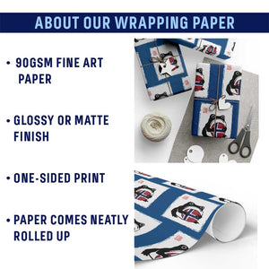 Grumpy Frog Norway Soccer Fan Wrapping Paper Roll Japanese Style Match Day TS12 Print Your Wear