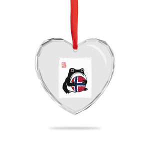 Grumpy Frog Norway Soccer Fan Heart Crystal Glass Ornament Japanese Style Match Day TS12 Print Your Wear