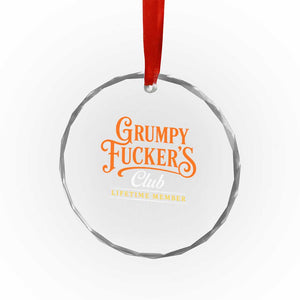 Grumpy Fuckers Club Lifetime Member Crystal Glass Ornament Gag Gift Birthday Husband Dad Fathers Day TS10 Print Your Wear