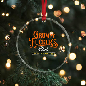 Grumpy Fuckers Club Lifetime Member Crystal Glass Ornament Gag Gift Birthday Husband Dad Fathers Day TS10 Print Your Wear