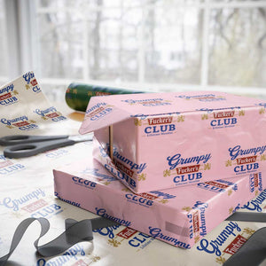 Grumpy Fuckers Club Lifetime Member Wrapping Paper Roll Sarcastic Gag Gift Birthday Husband Dad Fathers Day