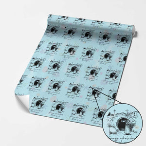 Guess Who's Back Back Again Wrapping Paper Roll Funny Easter Jesus Christian TS14 Light Blue Print Your Wear