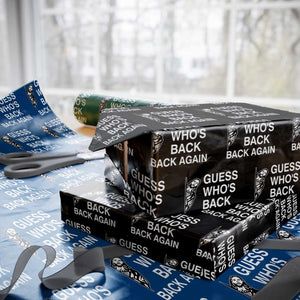 Guess Who's Back Back Again Wrapping Paper Roll Funny Easter Jesus Meme TS14 Black Print Your Wear