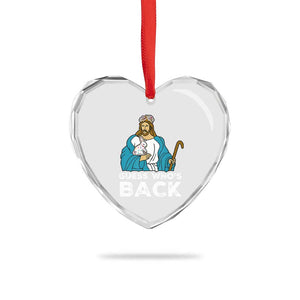 Guess Whos Back Heart Crystal Glass Ornament Funny Religious Jesus Back Cute Bunny TS10 Print Your Wear
