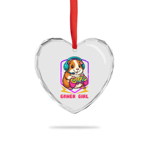 Guinea Pig Video Game Rodent Lover Heart Crystal Glass Ornament Funny Gamers Girl Gift TS12 Print Your Wear