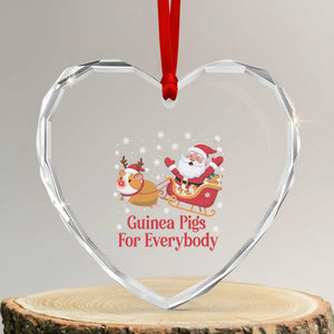 Guinea Pigs For Everybody Heart Crystal Glass Ornament Funny Xmas Gift TS12 Transparent Glass 3'' Heart Print Your Wear