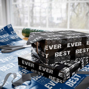 Guitar Father Wrapping Paper Roll Funny Best Dad Ever D A D Chord Gifts Guitarist Papa TS11 Black Print Your Wear