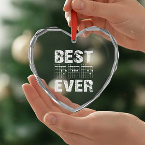 Guitar Father Heart Crystal Glass Ornament Funny Best Dad Ever D A D Chord Gifts Guitarist Papa TS11 Print Your Wear
