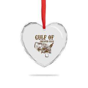 Gulf of Cheaper Eggs Heart Crystal Glass Ornament Gulf of Mexico TS02 Print Your Wear