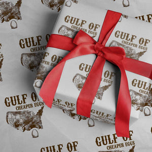 Gulf of Cheaper Eggs Wrapping Paper Roll Gulf of Mexico TS02 White Print Your Wear