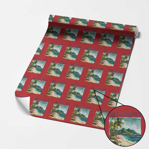 Gulf of Mexico Forever Wrapping Paper Roll Retro Beach TS02 Red Print Your Wear