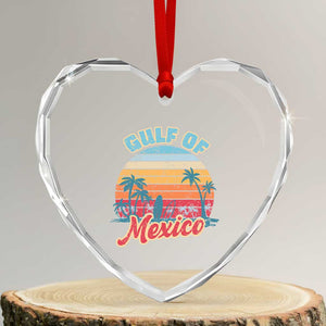 Gulf of Mexico Heart Crystal Glass Ornament Retro Vintage Beach TS10 Transparent Glass 3'' Heart Print Your Wear