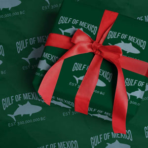 Gulf of Mexico Wrapping Paper Roll Est 300,000,000 BC Funny Tuna TS02 Green Print Your Wear