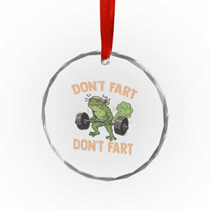 Gym Frog Crystal Glass Ornament Dont Fart Workout Weights Squat Humor TS11 Print Your Wear