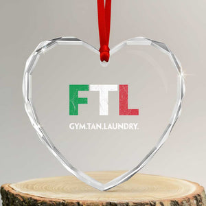 Gym Tan Laundry GTL Italian Flag Heart Crystal Glass Ornament TS10 Transparent Glass 3'' Heart Print Your Wear