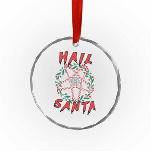 Hail Santa Crystal Glass Ornament Candy Pentagram Xmas Devil TS09 Print Your Wear
