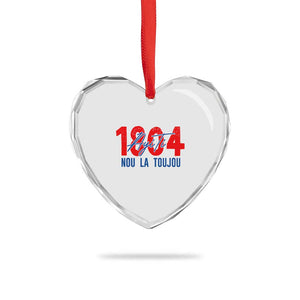 Haiti 1804 Ayiti Nou La Toujou Heart Crystal Glass Ornament Independence Haiti Heritage Pride TS02 Print Your Wear