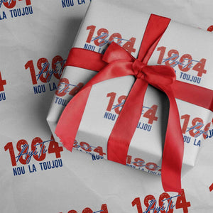 Haiti 1804 Ayiti Nou La Toujou Wrapping Paper Roll Independence Haiti Heritage Pride TS02 White Print Your Wear