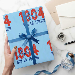 Haiti 1804 Ayiti Nou La Toujou Wrapping Paper Roll Independence Haiti Heritage Pride TS02 Light Blue Print Your Wear