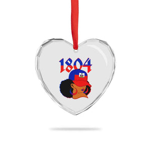 Haiti 1804 Curly Afro Queen Hoop Earrings Style Graphic Heart Crystal Glass Ornament Haitian Heritage Pride TS02 Print Your Wear
