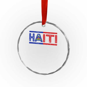 Haiti Flag Crystal Glass Ornament Vintage Haitian Pride Ayiti Roots