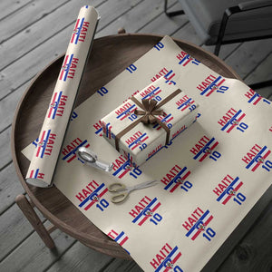 Haiti Haitian Flag Wrapping Paper Roll Proud Haitienne Cheer Country Favorite Spirit Game Caribbean Souvenir