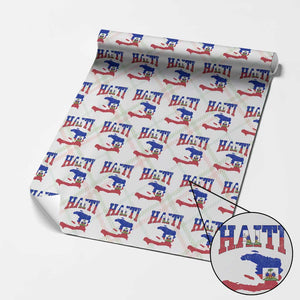 Haiti Pride Wrapping Paper Roll Retro Vintage Haitian Flag Map Pride Graphic TS10 Christmas Plaid Print Your Wear