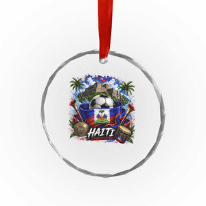 Haiti Soccer 2026 Crystal Glass Ornament Haitian Flag Caribbean Football Fan TS10 Print Your Wear