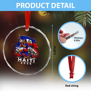 Haiti Soccer 2026 Crystal Glass Ornament Haitian World Football Fan Ayiti Lover TS10 Print Your Wear