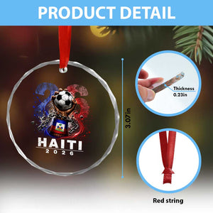 Haiti Soccer 2026 Crystal Glass Ornament World Football Fan Haitian Pride Ayiti TS10 Print Your Wear