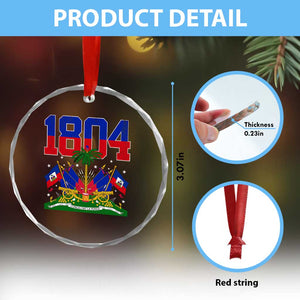 Haitian Revolution 1804 Crystal Glass Ornament Haiti Flag Independence Day Haitian Graphic TS10 Print Your Wear