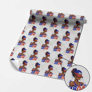 Haitian Revolution 1804 Wrapping Paper Roll Haiti Flag Independence Day Haitian Girl Graphic TS10 Christmas Plaid Print Your Wear