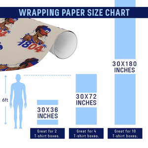 Haitian Revolution 1804 Wrapping Paper Roll Haiti Flag Independence Day Haitian Girl Graphic TS10 Print Your Wear