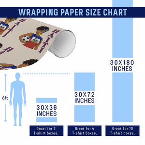 Haitian Soccer Fan Girl Wrapping Paper Roll Ayiti Heritage Pride Football Lover
