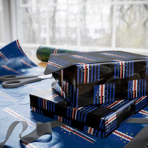 Half Cape Verdean Half American Wrapping Paper Roll Cabo Verdean Roots Vintage Cape Verde Flag