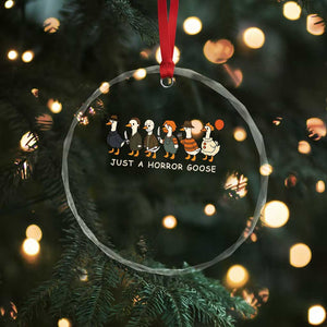 Halloween Funny Goose Costume Crystal Glass Ornament Funny Spooky Season Horror Movie TS10 Print Your Wear