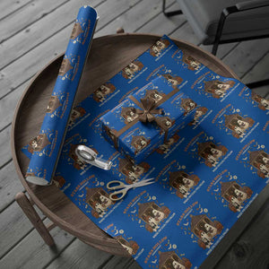 Halloween Stars Hollow Wrapping Paper Roll Retro Book Lover Cute Ghost Fall Pumpkin TS10 Blue Print Your Wear