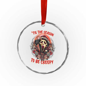 Halloween Xmas Crystal Glass Ornament Tis The Season To Be Creepy Ghost Horror Xmas TS11 Print Your Wear