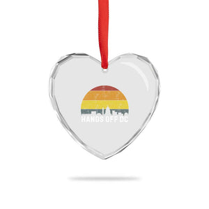 Hands Off DC Heart Crystal Glass Ornament Retro Washington D.C. Skyline TS02 Print Your Wear