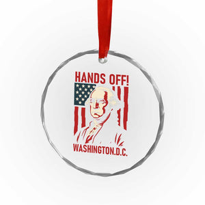 Hands Off DC Patriotic Crystal Glass Ornament George Washington American Flag TS02 Print Your Wear