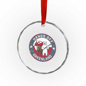 Hands Off Greenland Crystal Glass Ornament Anti Authoritarian Political Gag Gift TS12 Print Your Wear